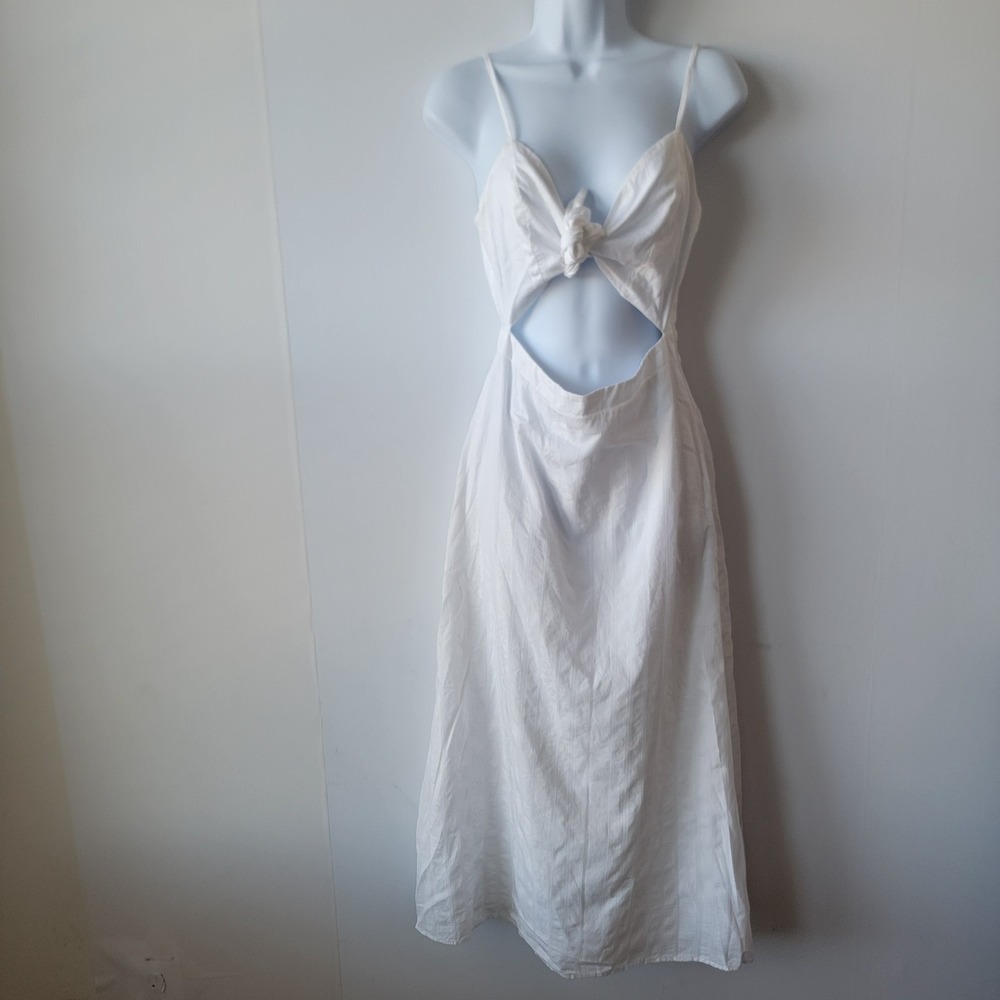 Show Me Your Mumu women's Moby Tie Cutout Midi Dress size M clean gril lined